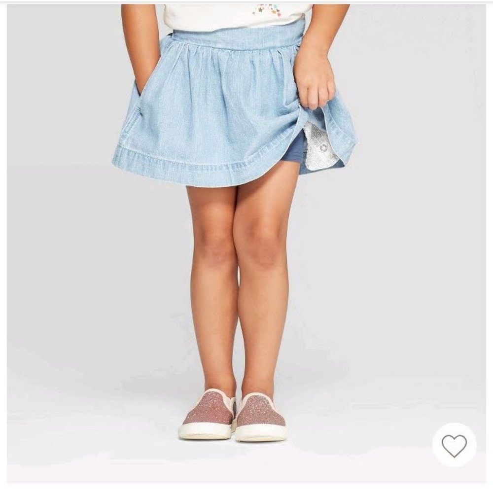 Toddler Girls' Denim Skorts